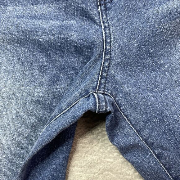 Royalty For Me Denim Blue Jeans Size 10 High Rise Wide Leg Boho Preppy Coastal - Picture 5 of 12